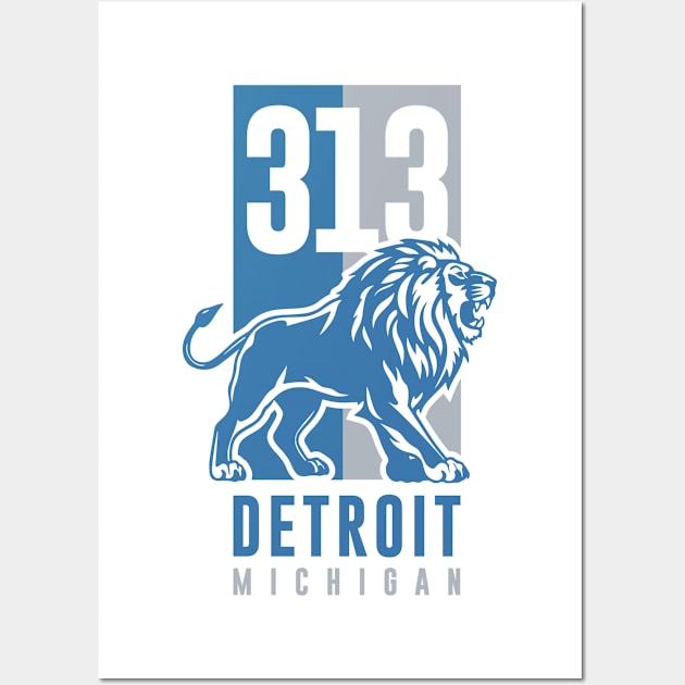 313 Detroit Wall Art by J31Designs